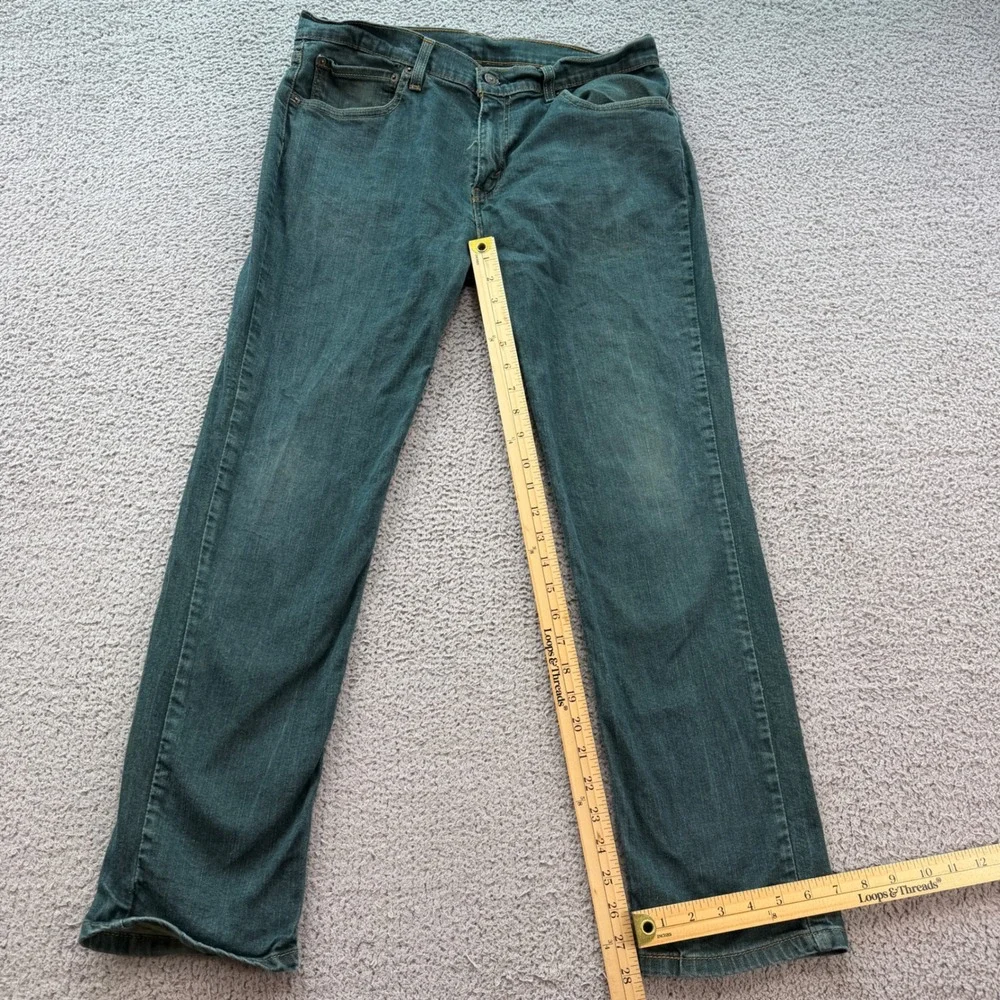 Levis 511 Slim Fit Jeans Mens 34x29 Dark Teal Green Stretch Denim 04511-5367